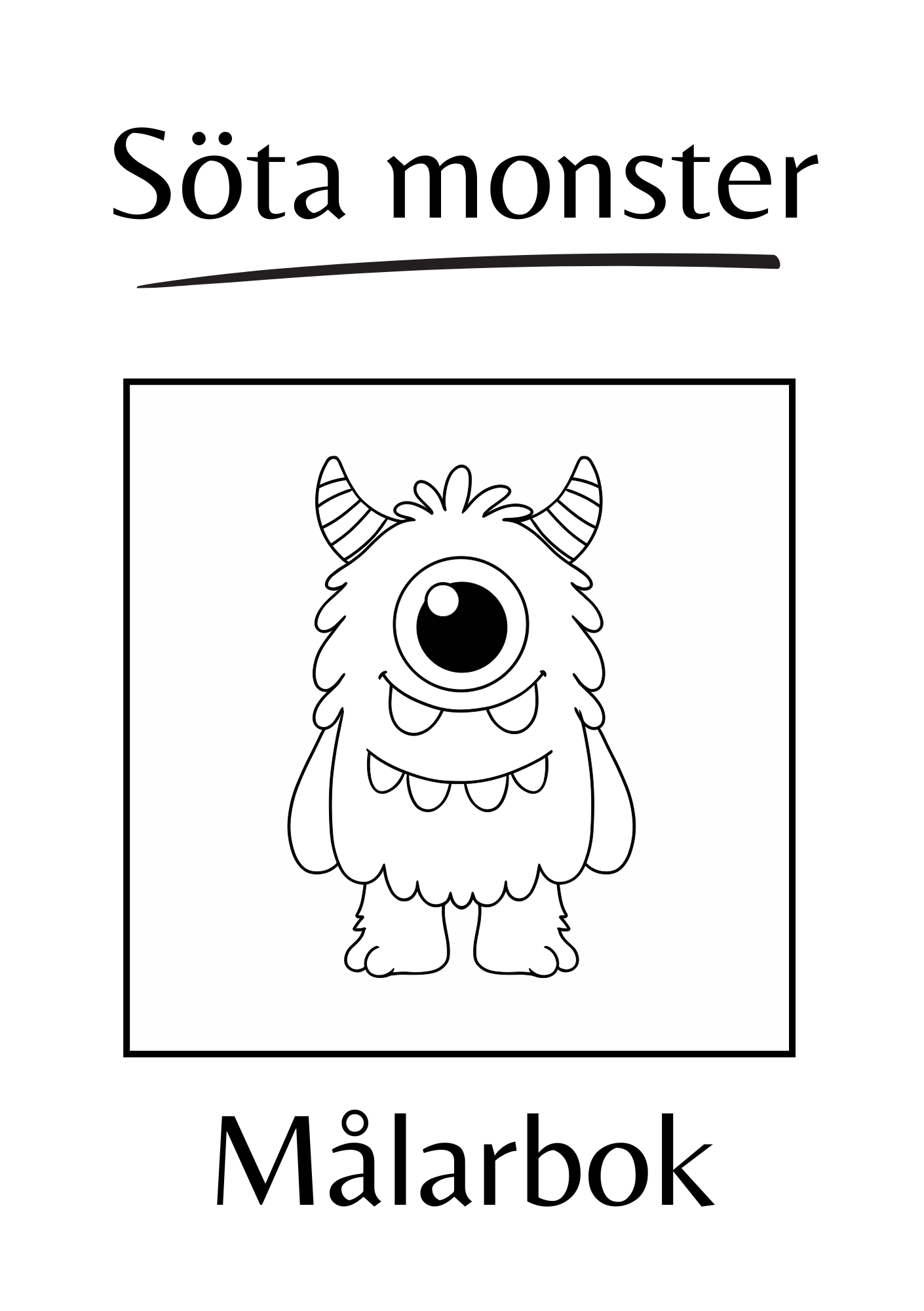 Söta monster - Målarbok