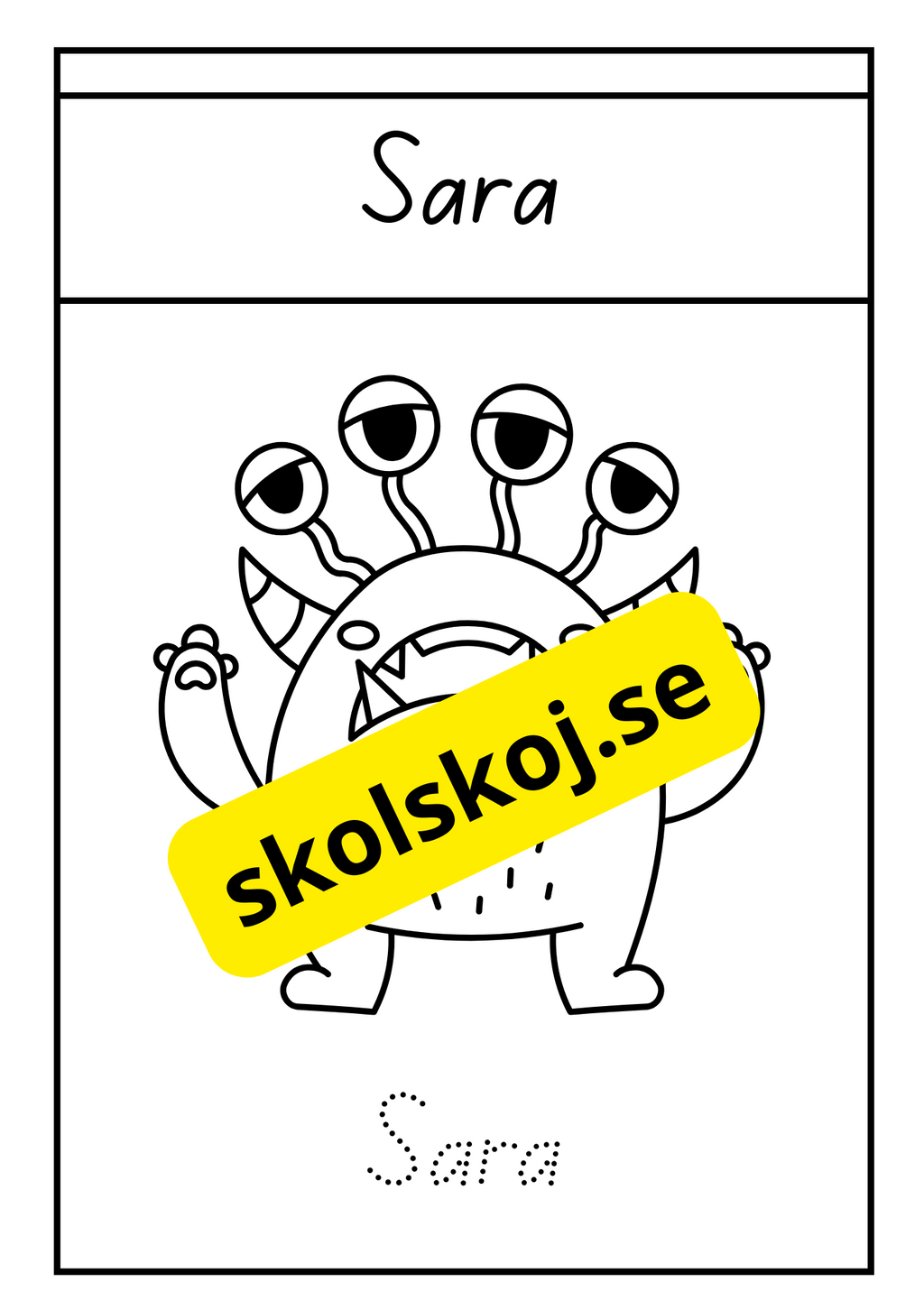 Söta monster - Målarbok