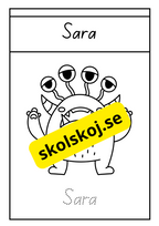 Söta monster - Målarbok