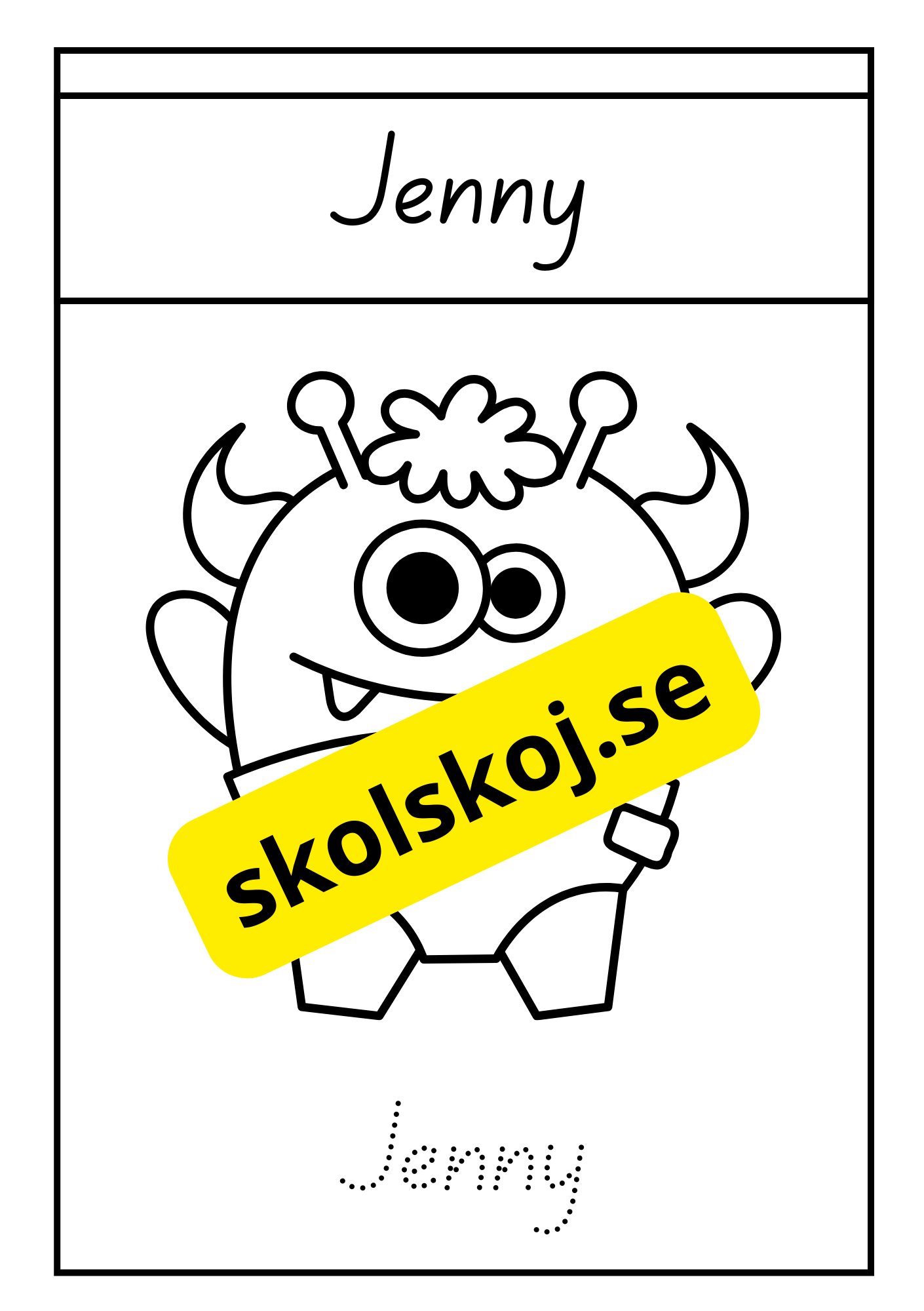 Söta monster - Målarbok