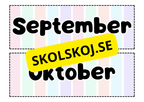 Skyltar - Månader - A5