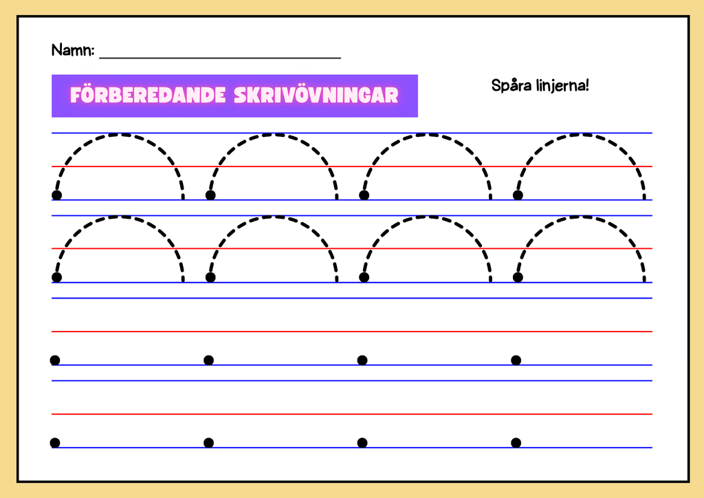 Häfte - Förberedande skrivövningar