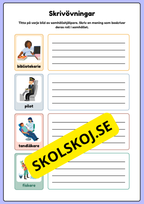 Skrivövningar - Tema yrken