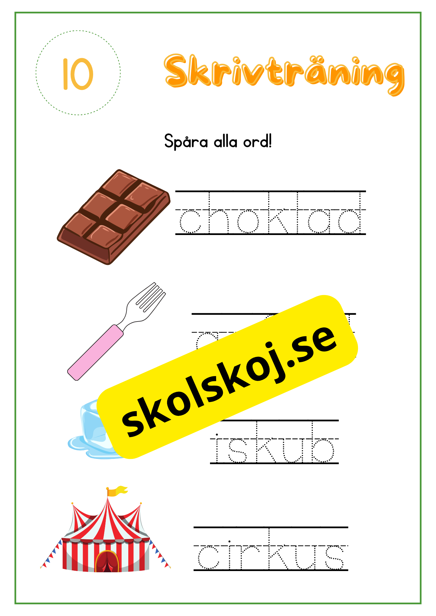 Skrivträning - Häfte - Del 3
