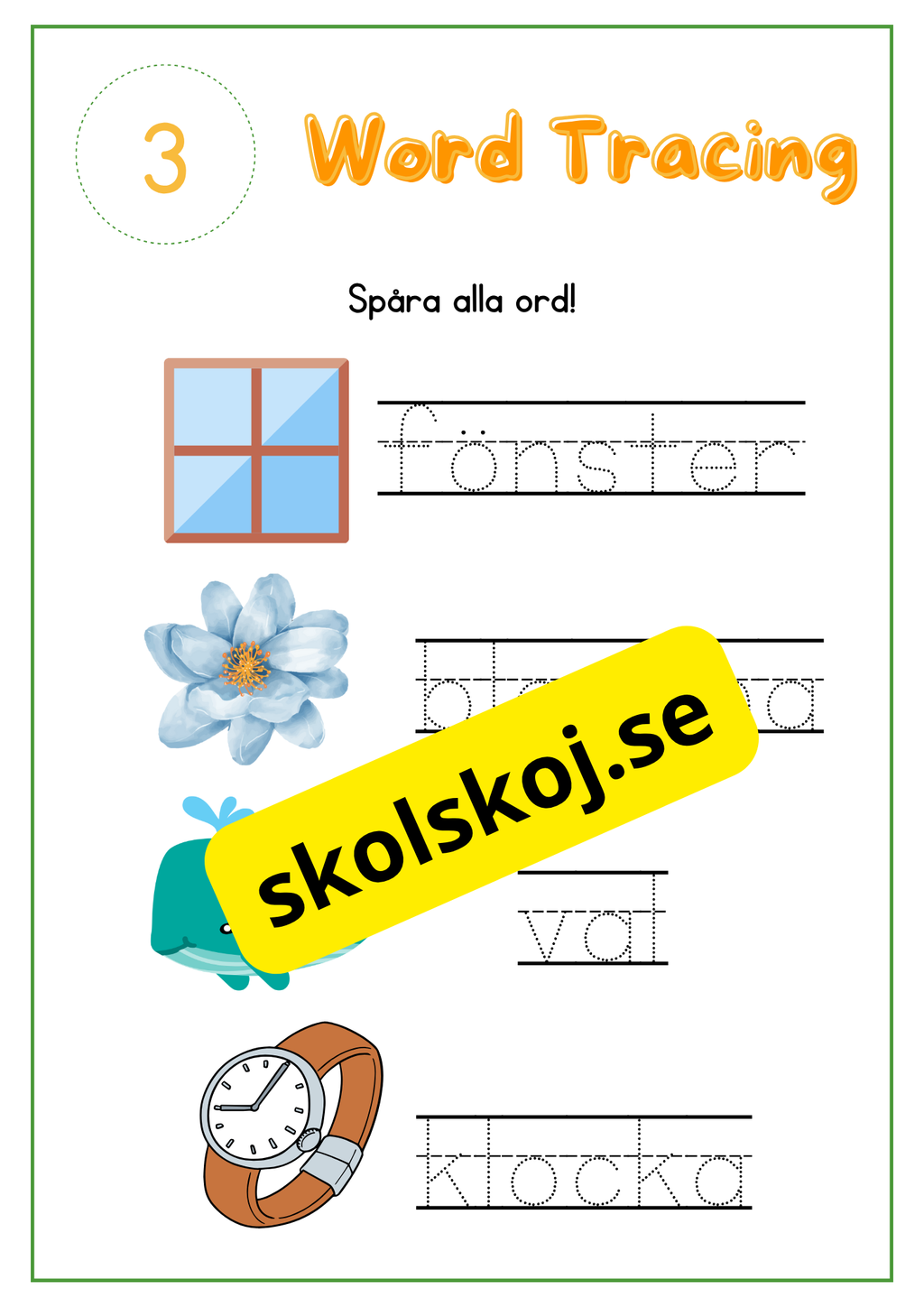 Skrivträning - Häfte - Del 3