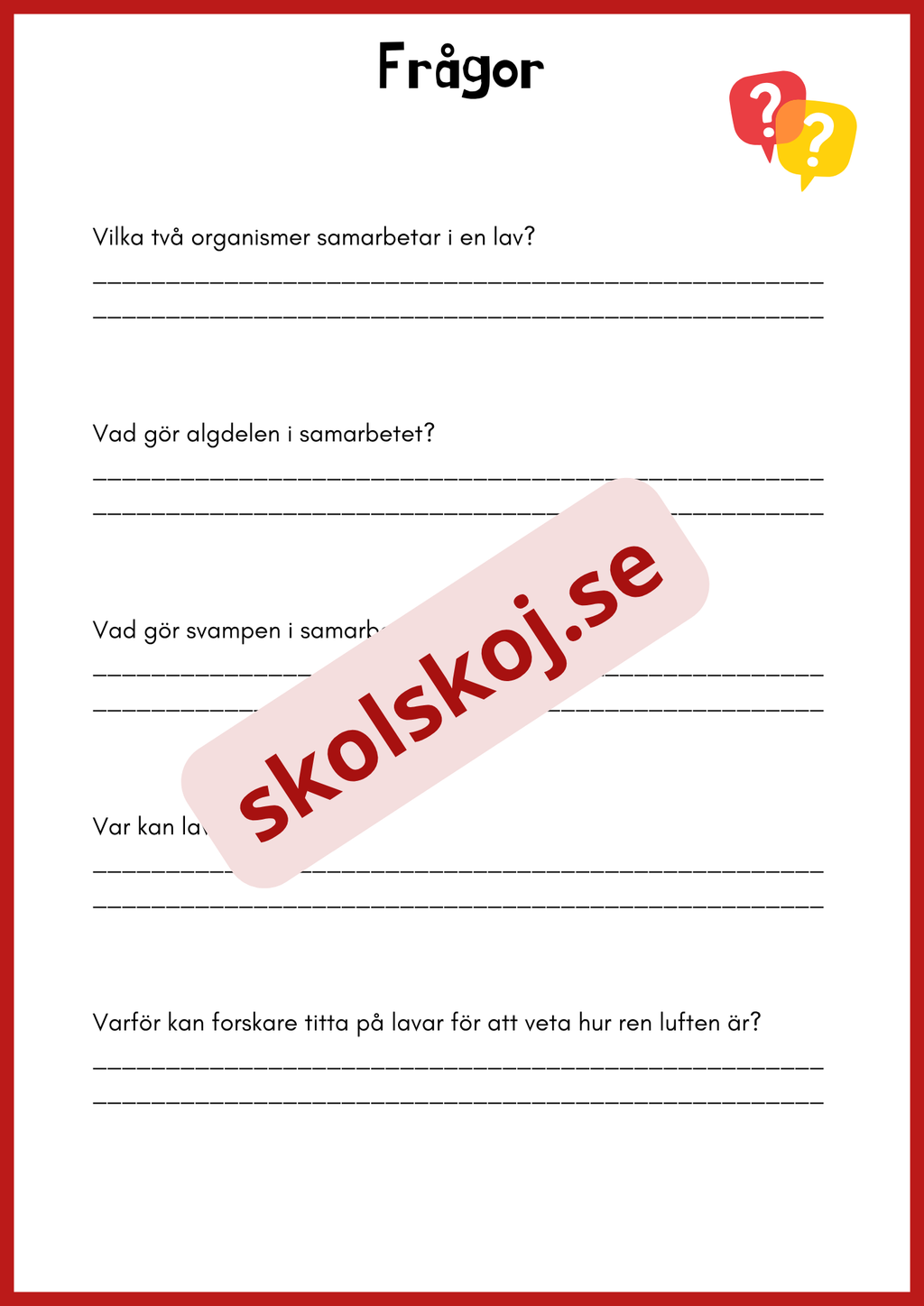 Svampar lavar och mikroorganismer - Årskurs 4 - 6