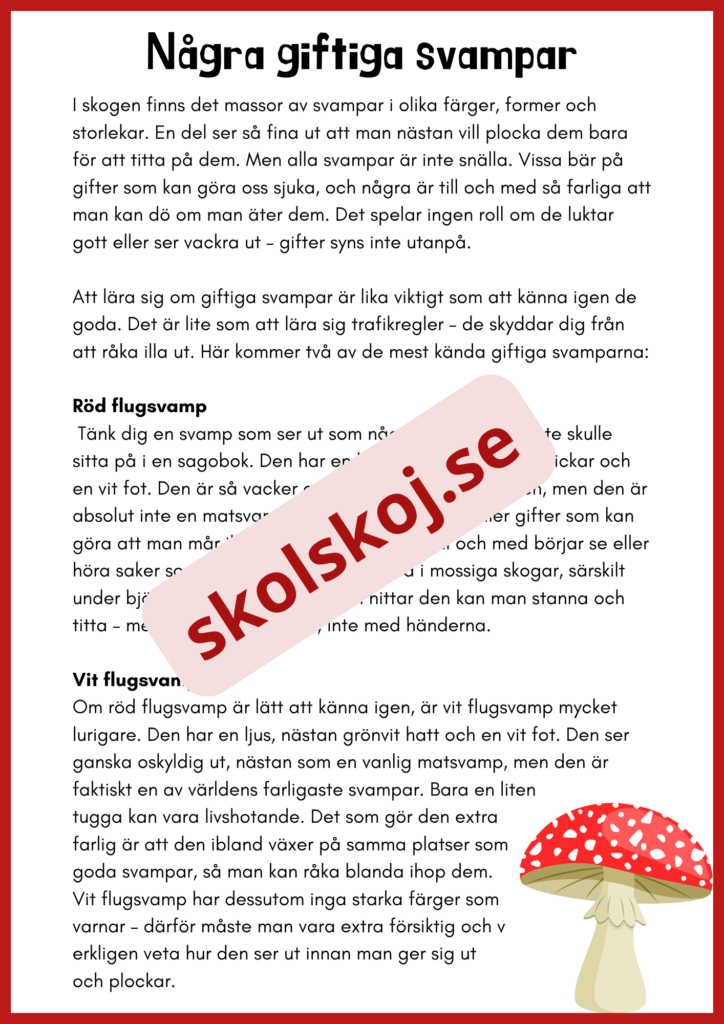 Svampar lavar och mikroorganismer - Årskurs 4 - 6