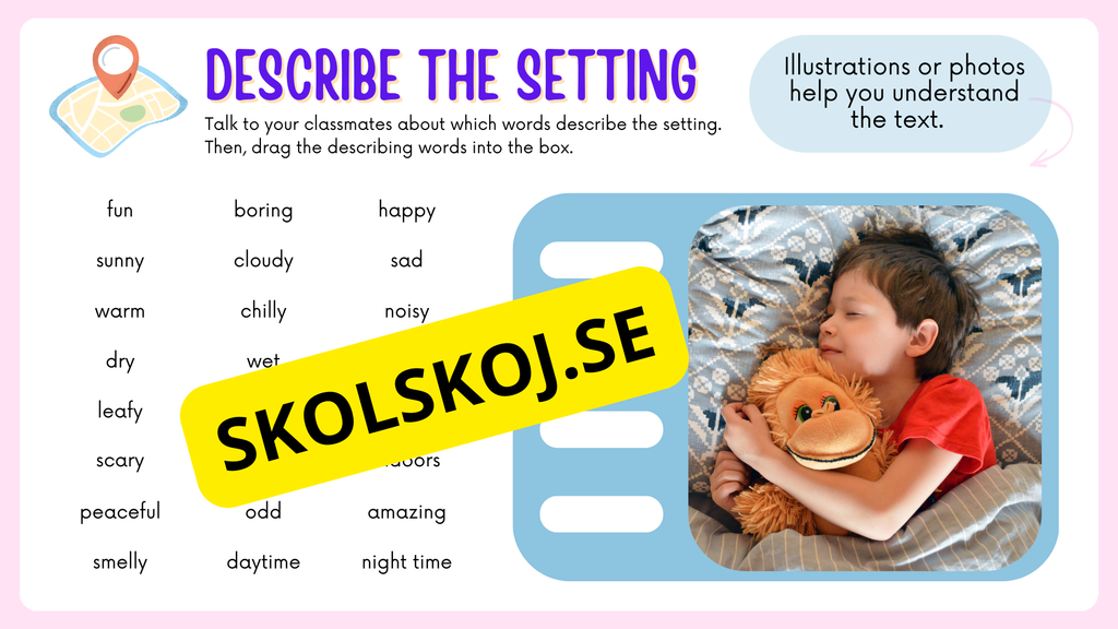 Describe the Setting - Engelska