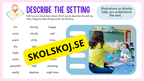 Describe the Setting - Engelska