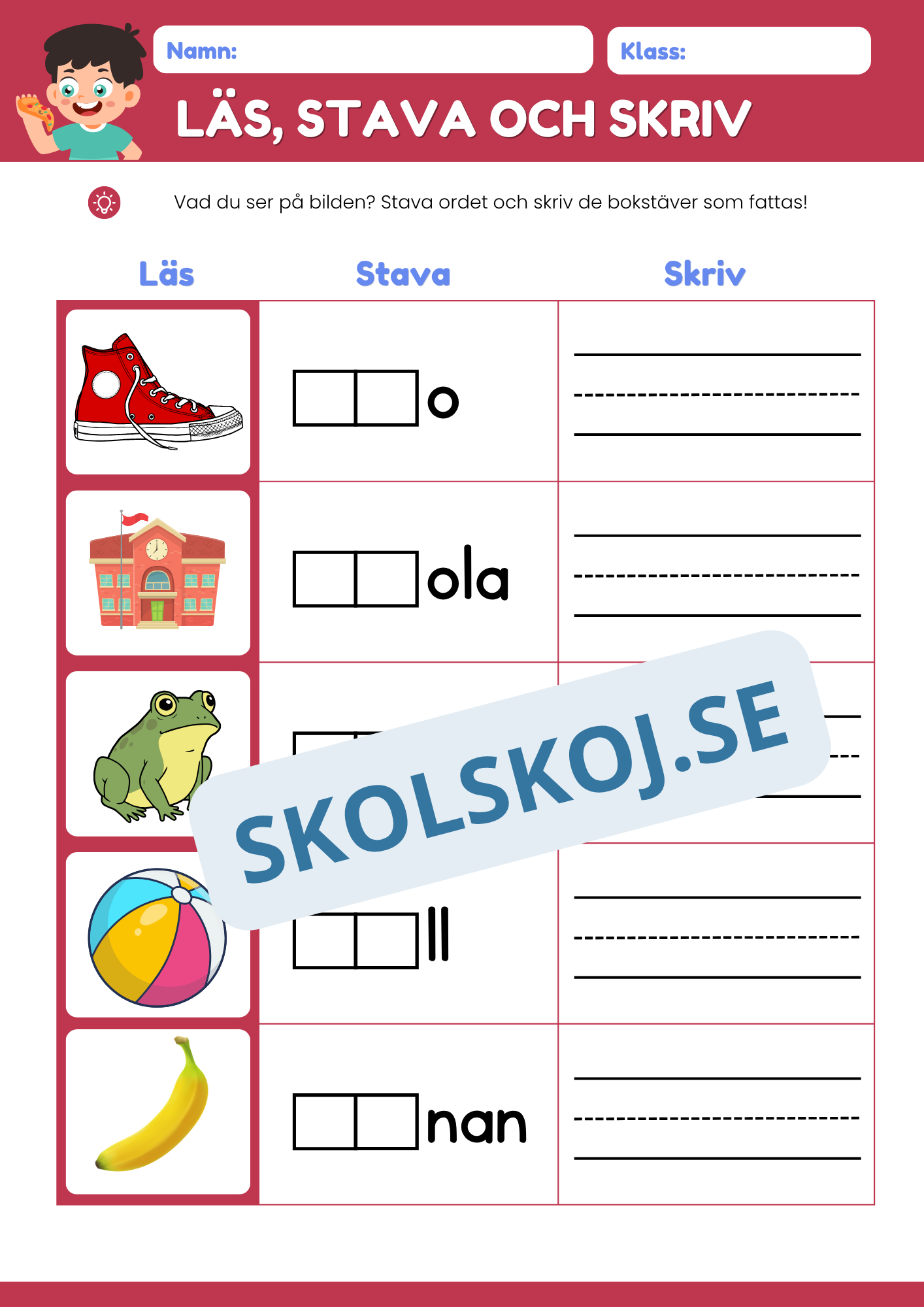 Läs stava och skriv - Häfte