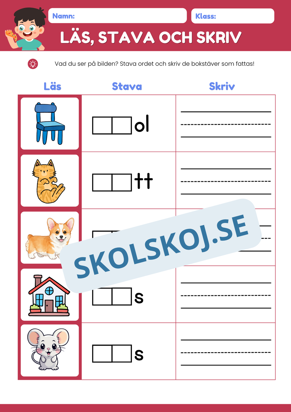 Läs stava och skriv - Häfte
