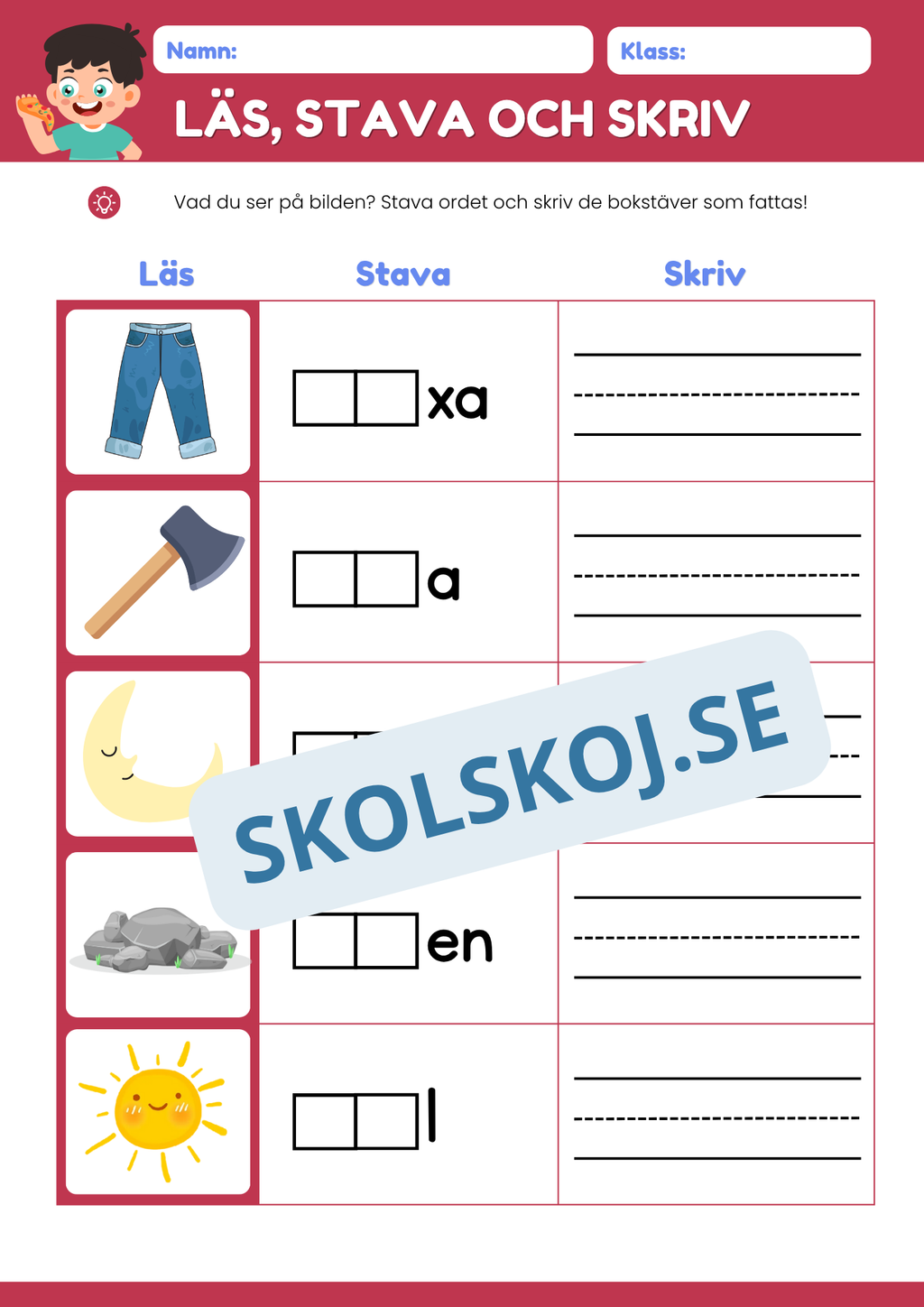 Läs stava och skriv - Häfte
