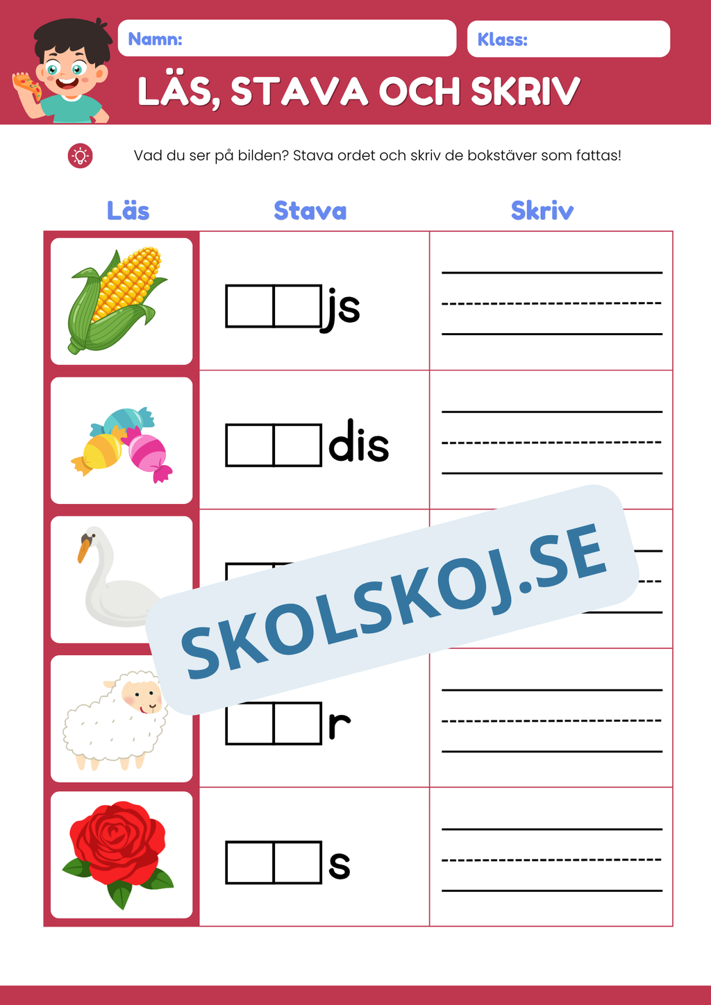 Läs stava och skriv - Häfte