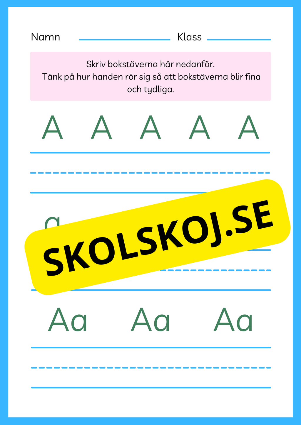 Jag lär mig bokstaven A