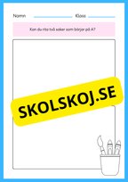 Jag lär mig bokstaven A