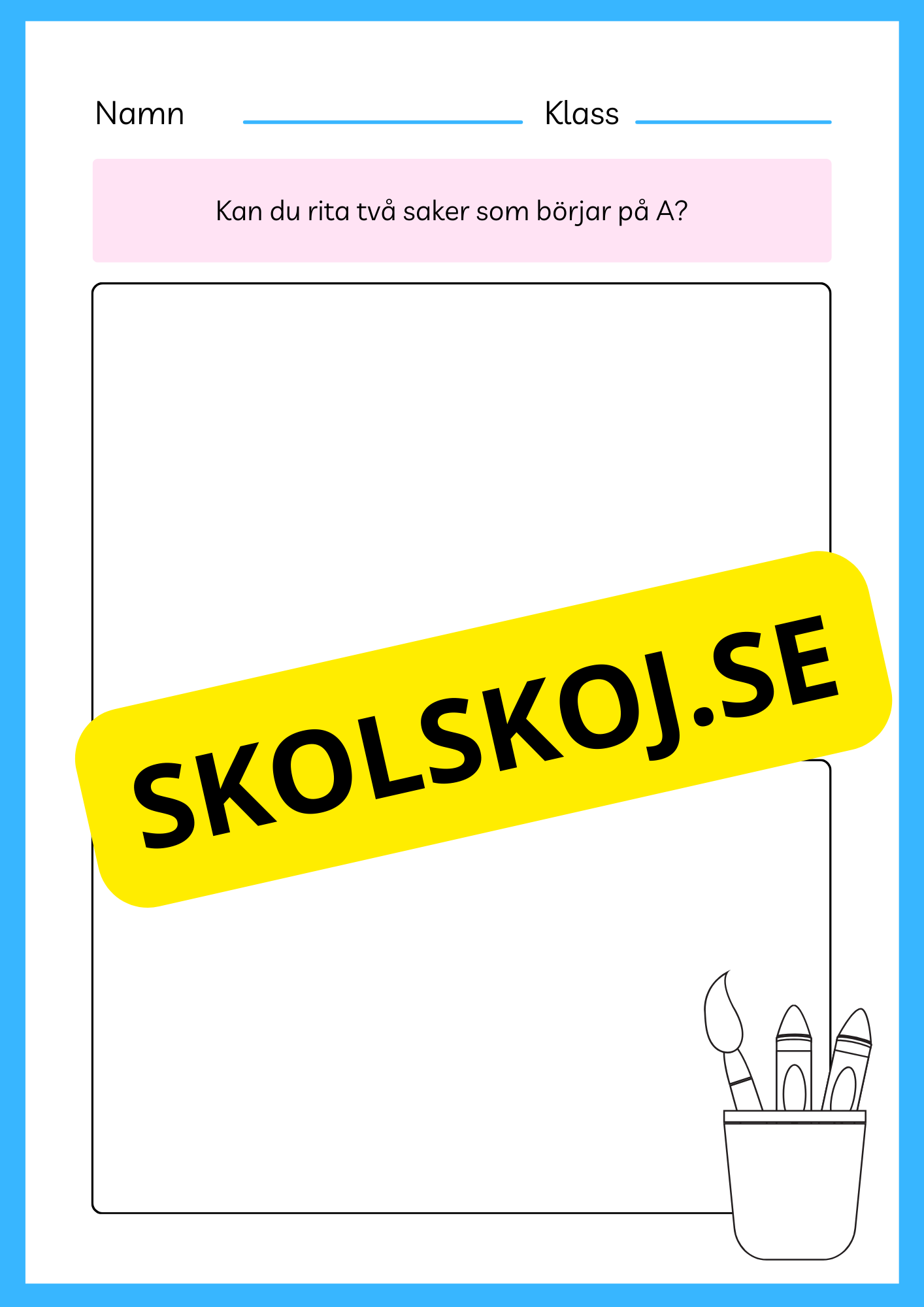 Jag lär mig bokstaven A