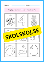 Jag lär mig bokstaven A