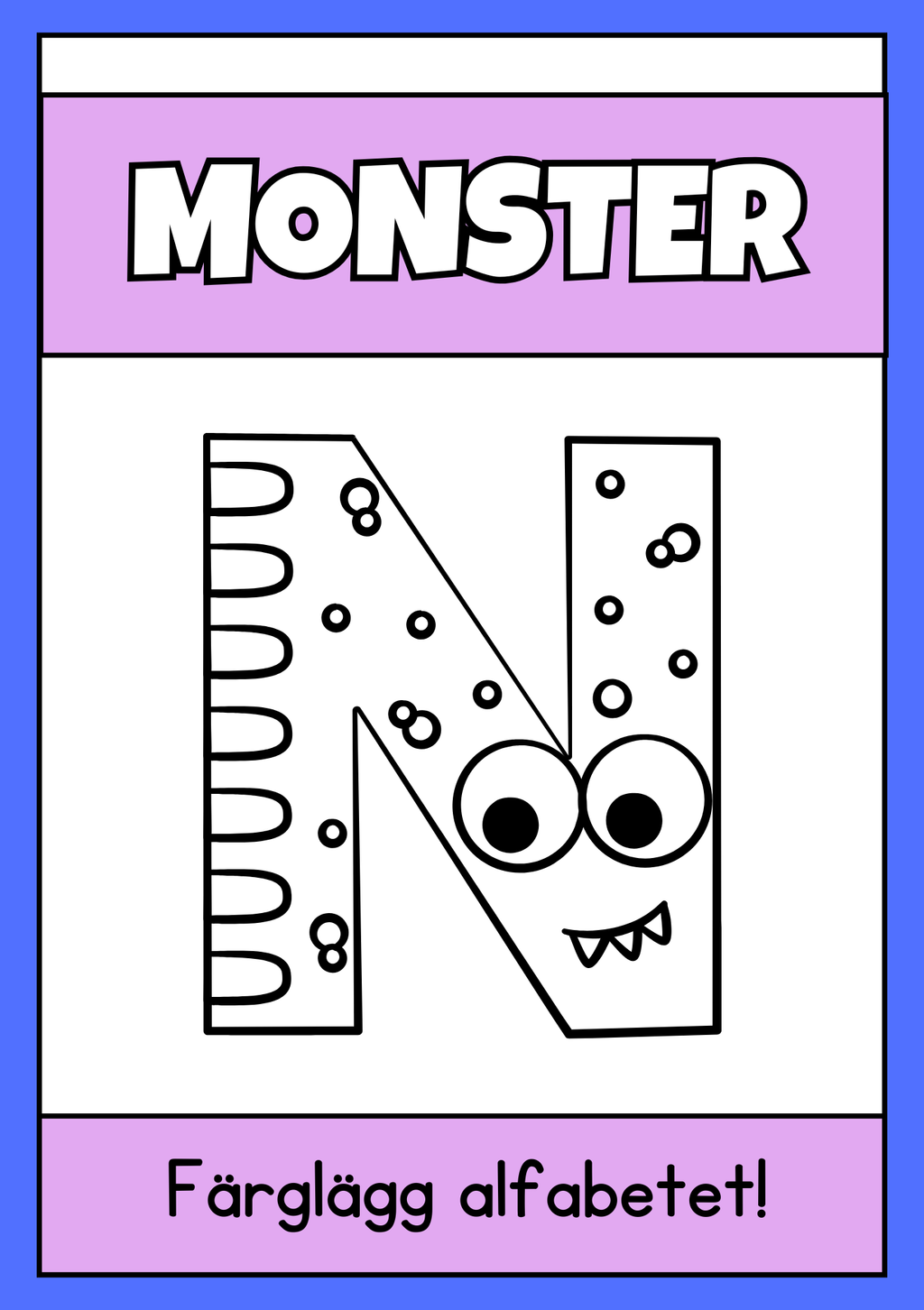 Monster - Färglägg alfabetet