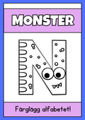 Monster - Färglägg alfabetet