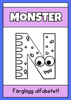 Monster - Färglägg alfabetet