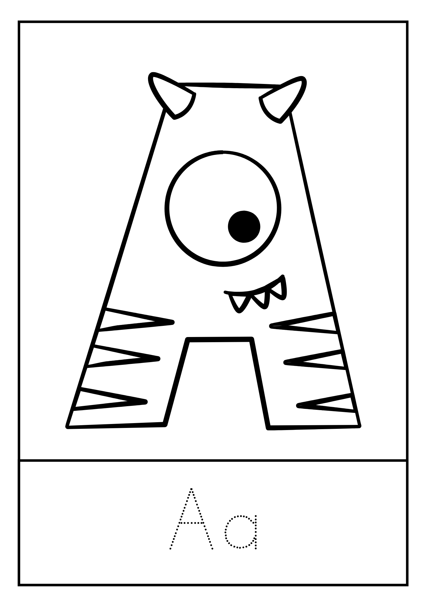 Monster - Färglägg alfabetet