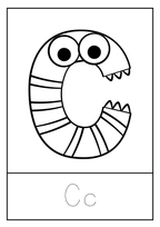 Monster - Färglägg alfabetet