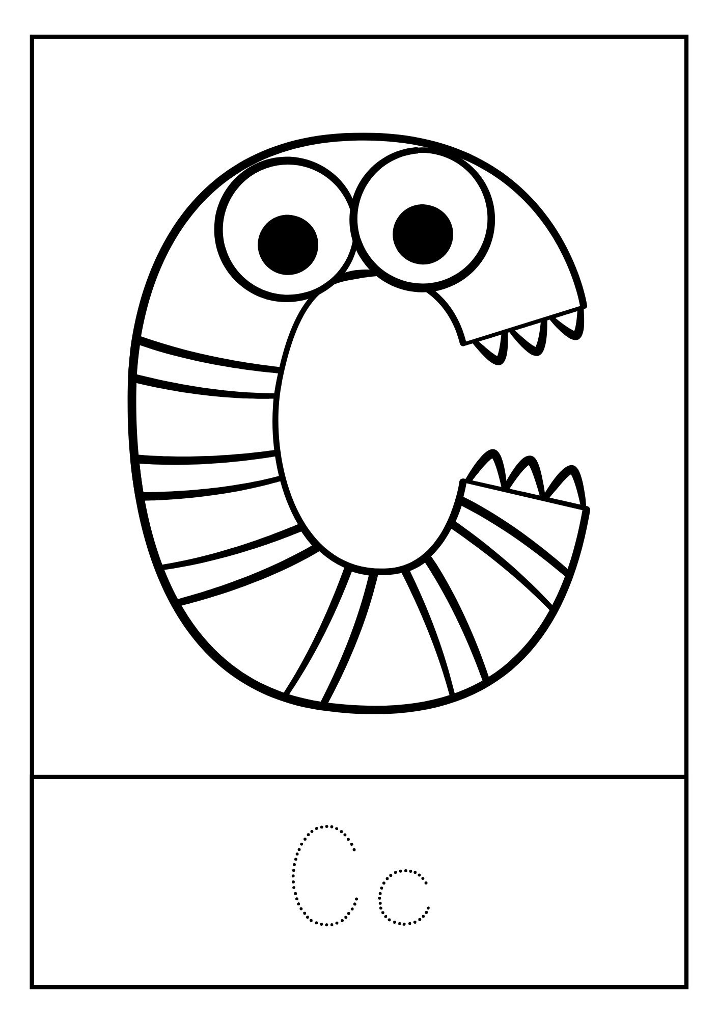 Monster - Färglägg alfabetet