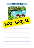 Skriv meningar - Titta på bilden