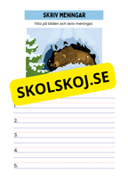 Skriv meningar - Titta på bilden