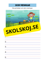 Skriv meningar - Titta på bilden