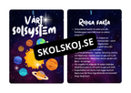 Vårt solsystem - Flashkort