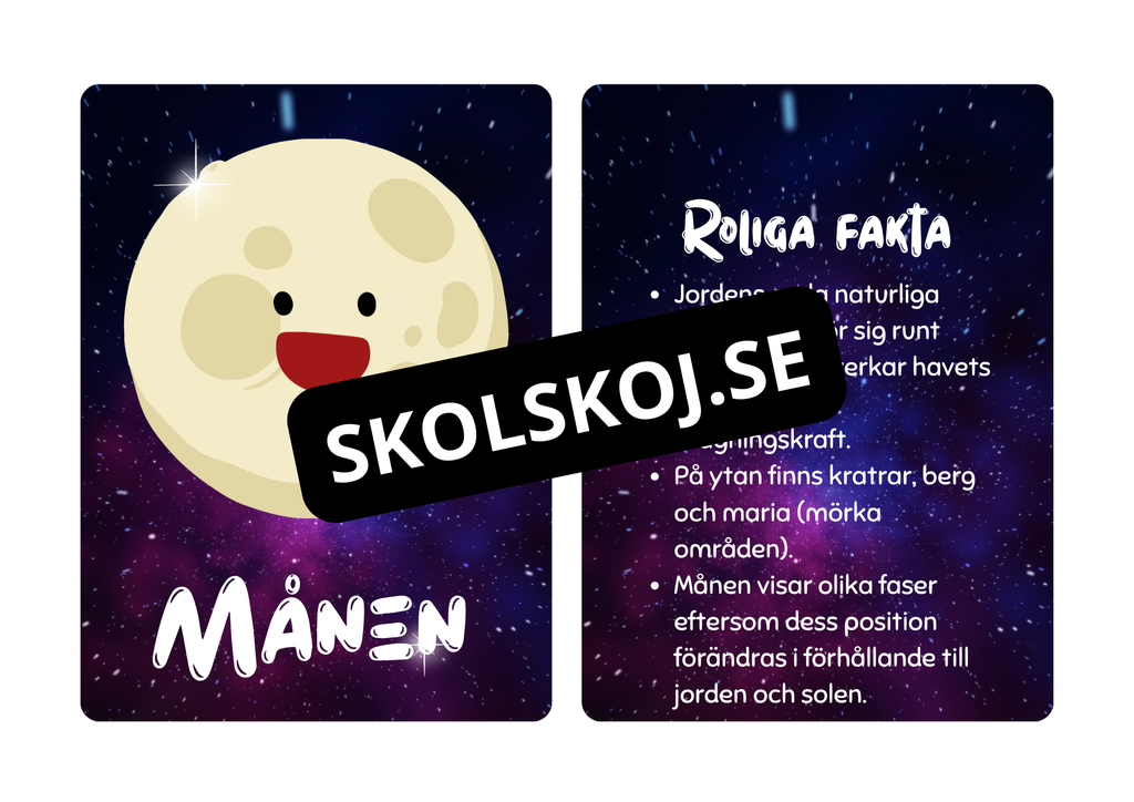 Vårt solsystem - Flashkort