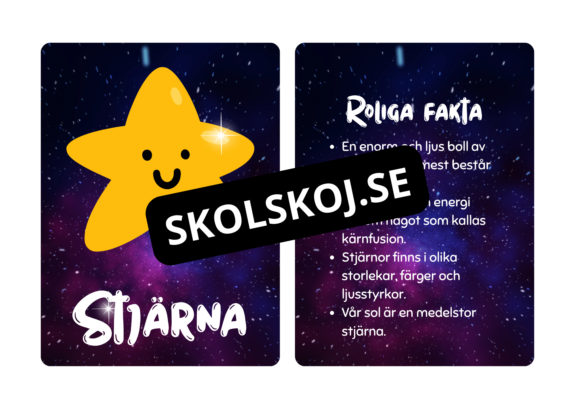 Vårt solsystem - Flashkort