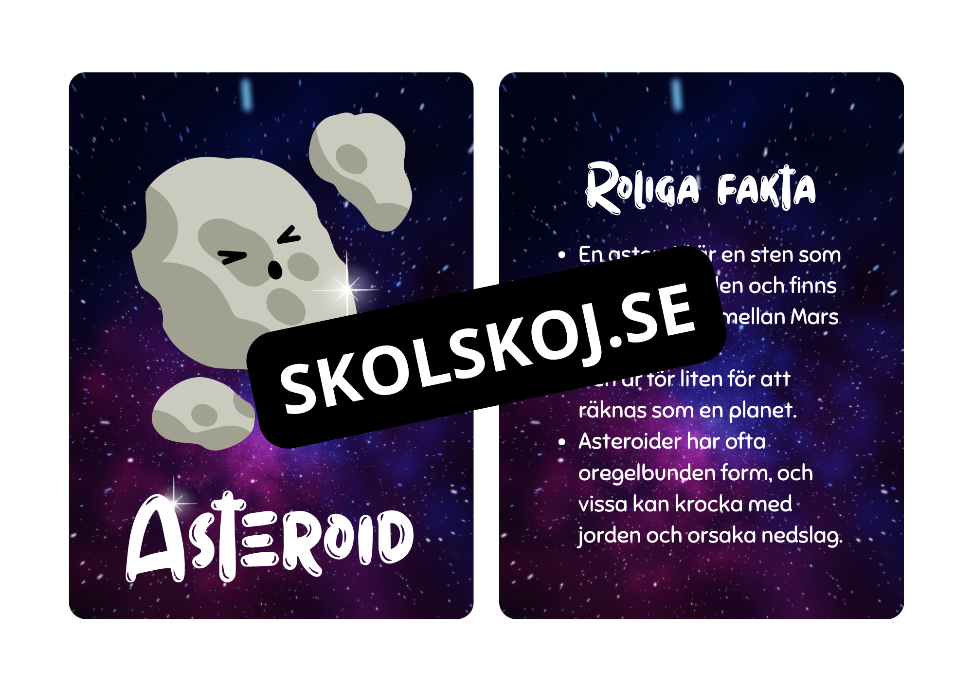 Vårt solsystem - Flashkort