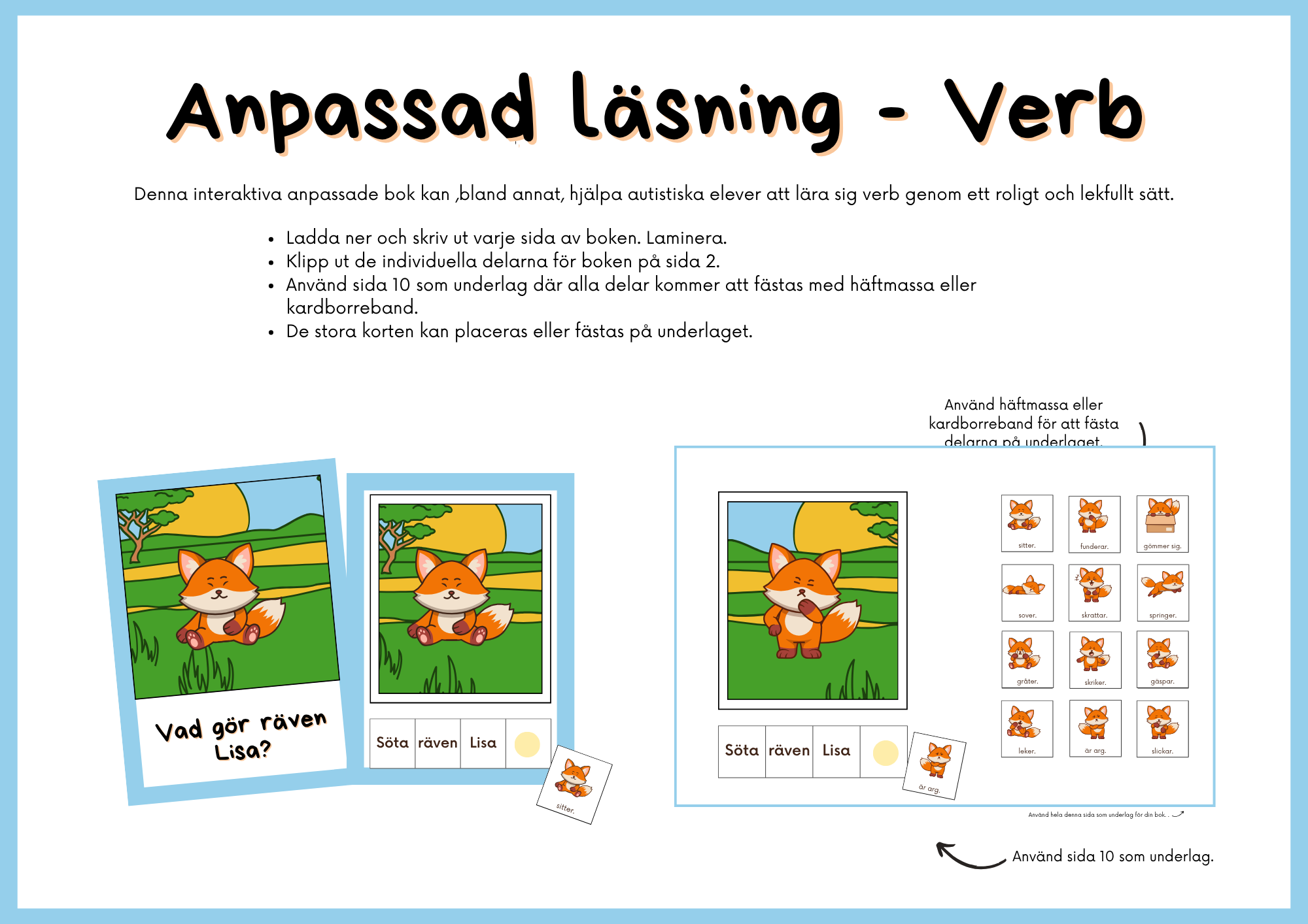 Anpassad läsning - Verb