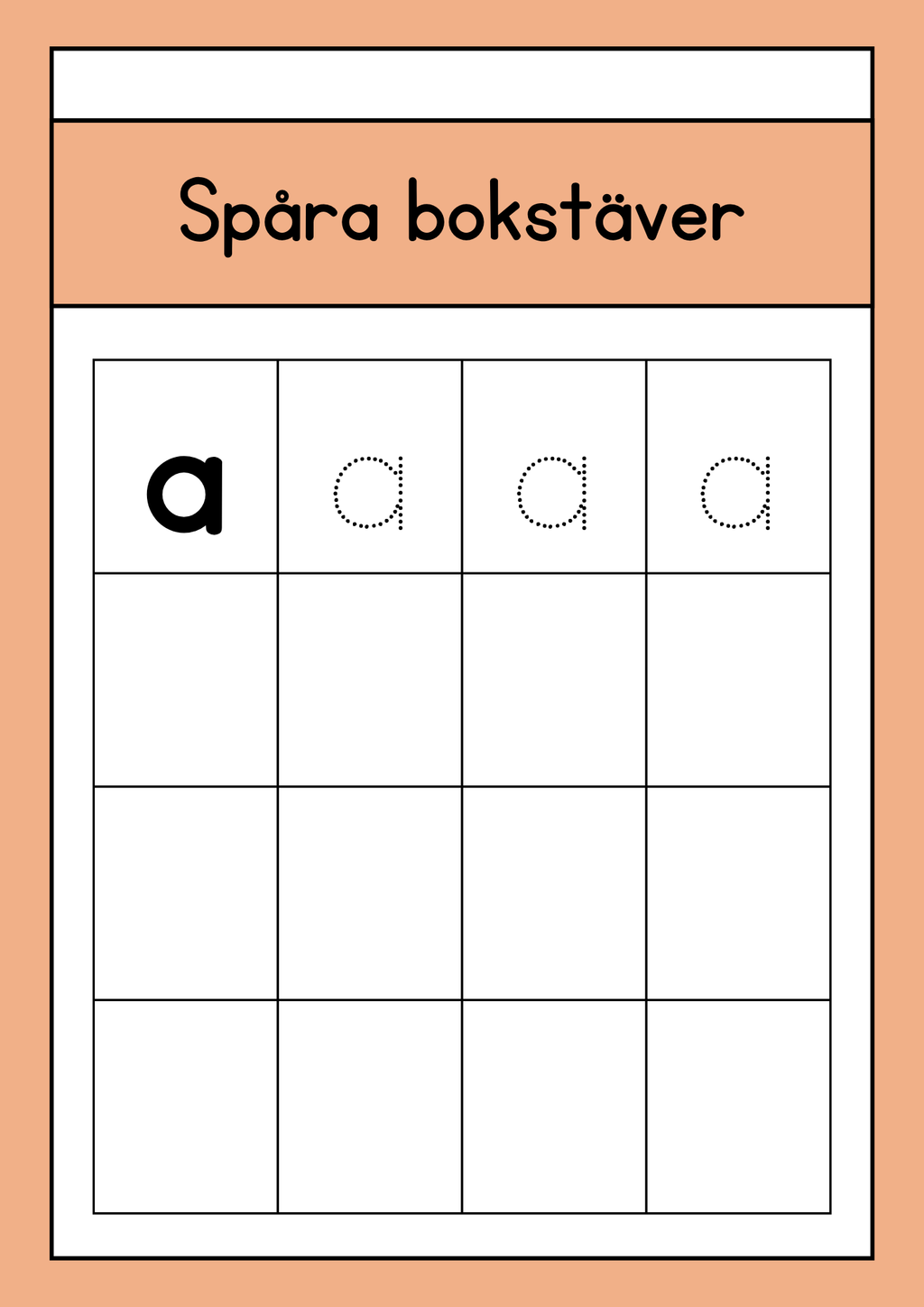 Spåra bokstäver - Gemener