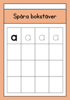 Spåra bokstäver - Gemener