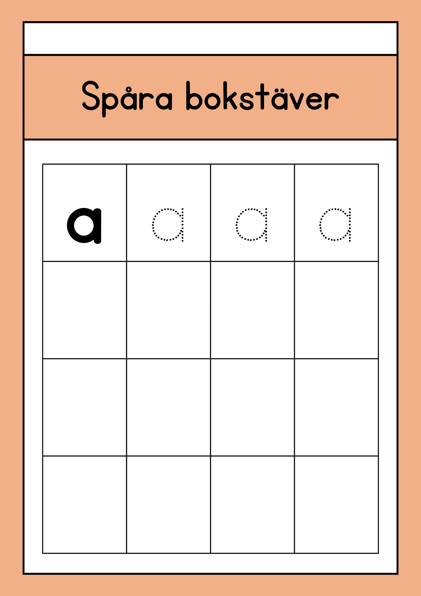 Spåra bokstäver - Gemener