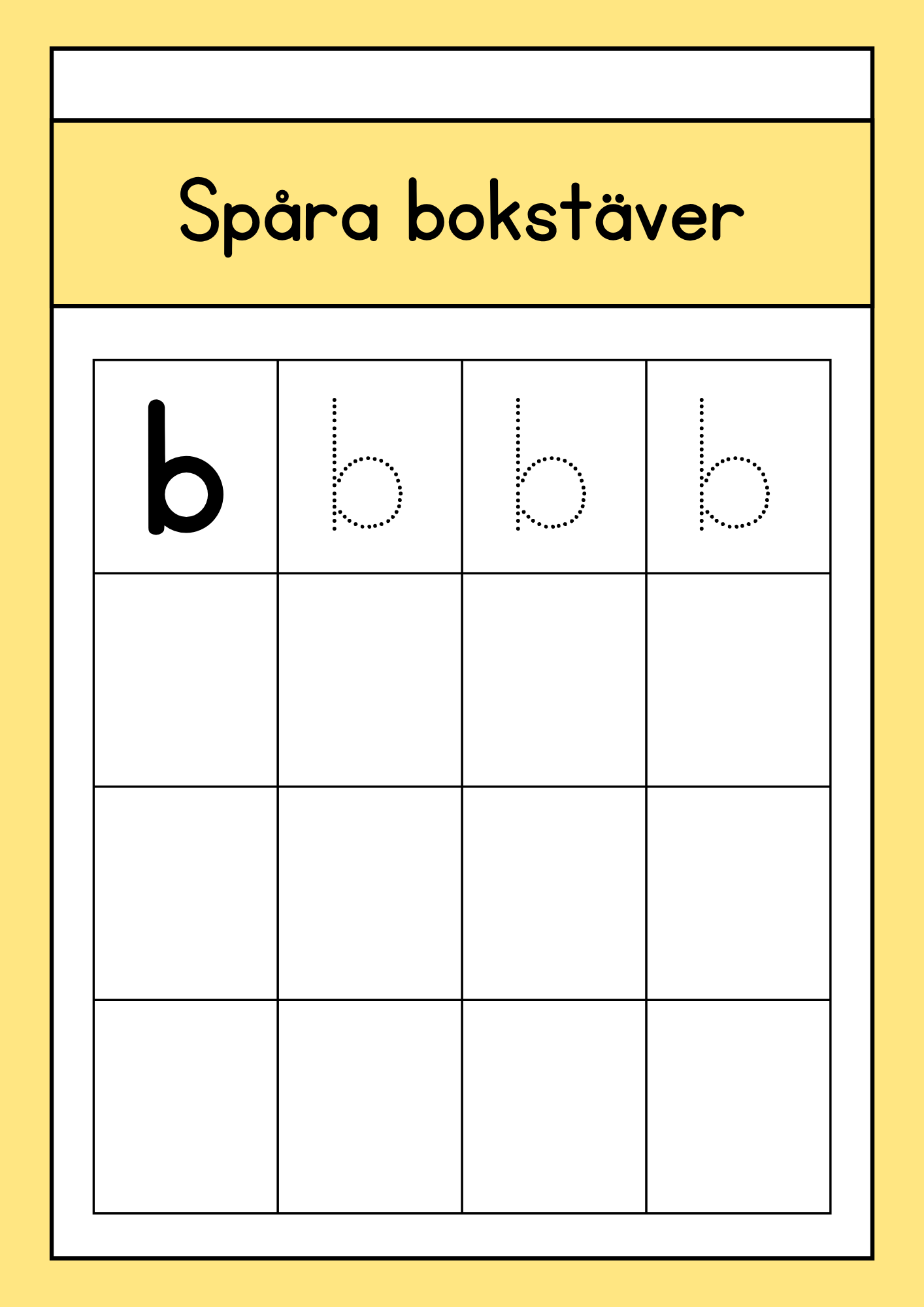 Spåra bokstäver - Gemener