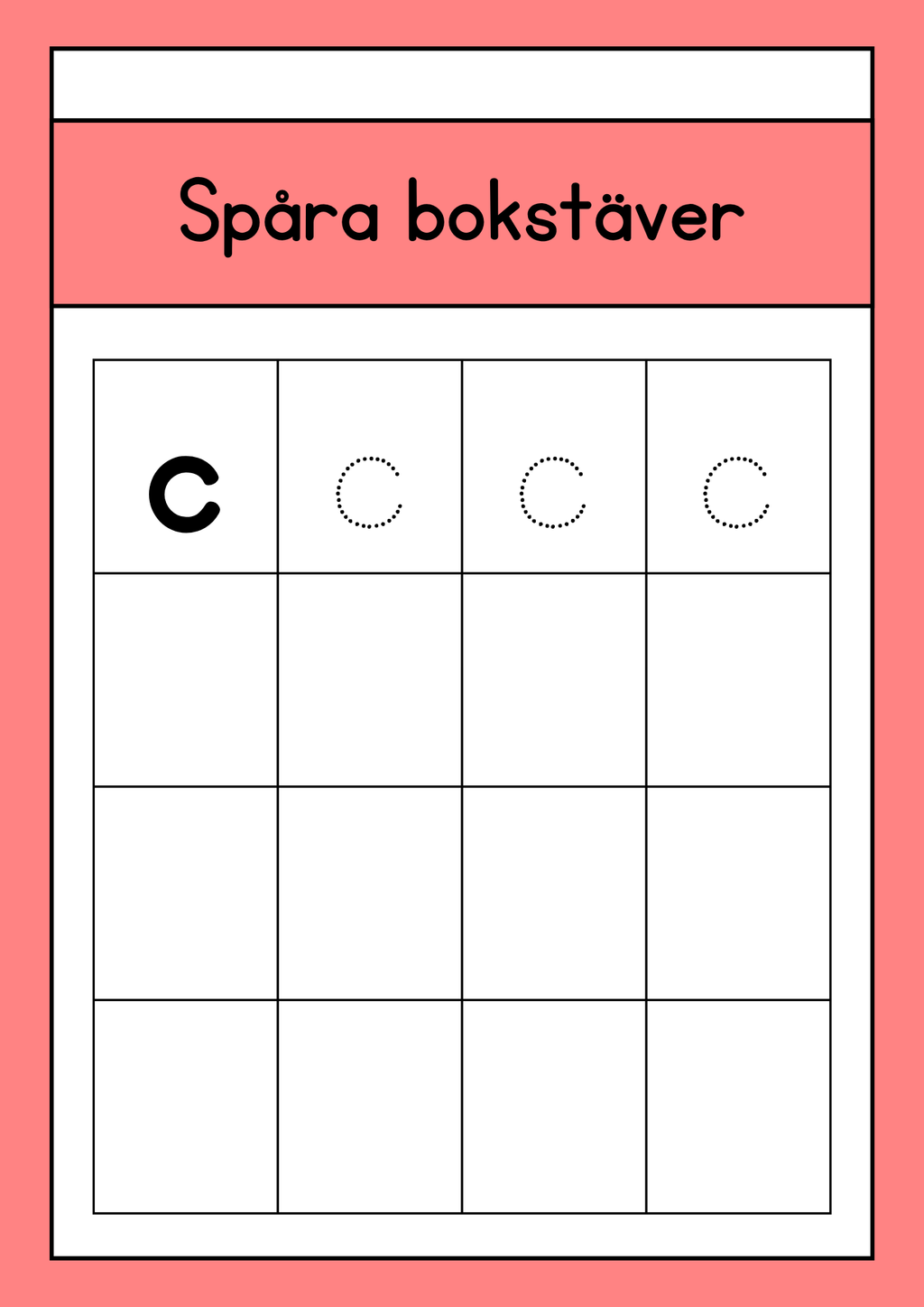 Spåra bokstäver - Gemener