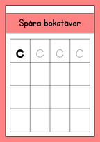 Spåra bokstäver - Gemener