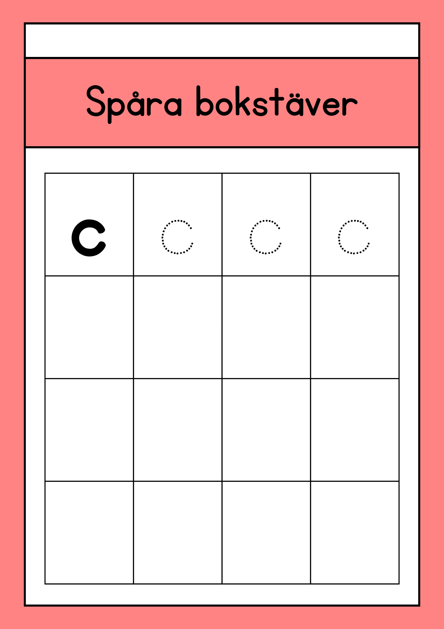 Spåra bokstäver - Gemener