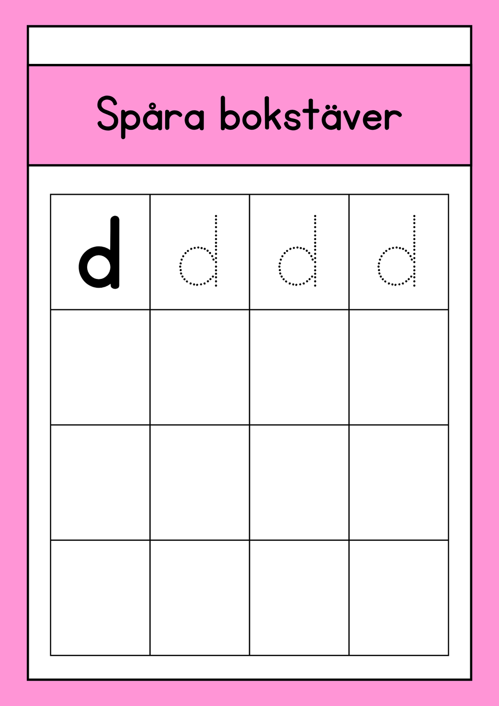 Spåra bokstäver - Gemener