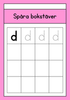Spåra bokstäver - Gemener