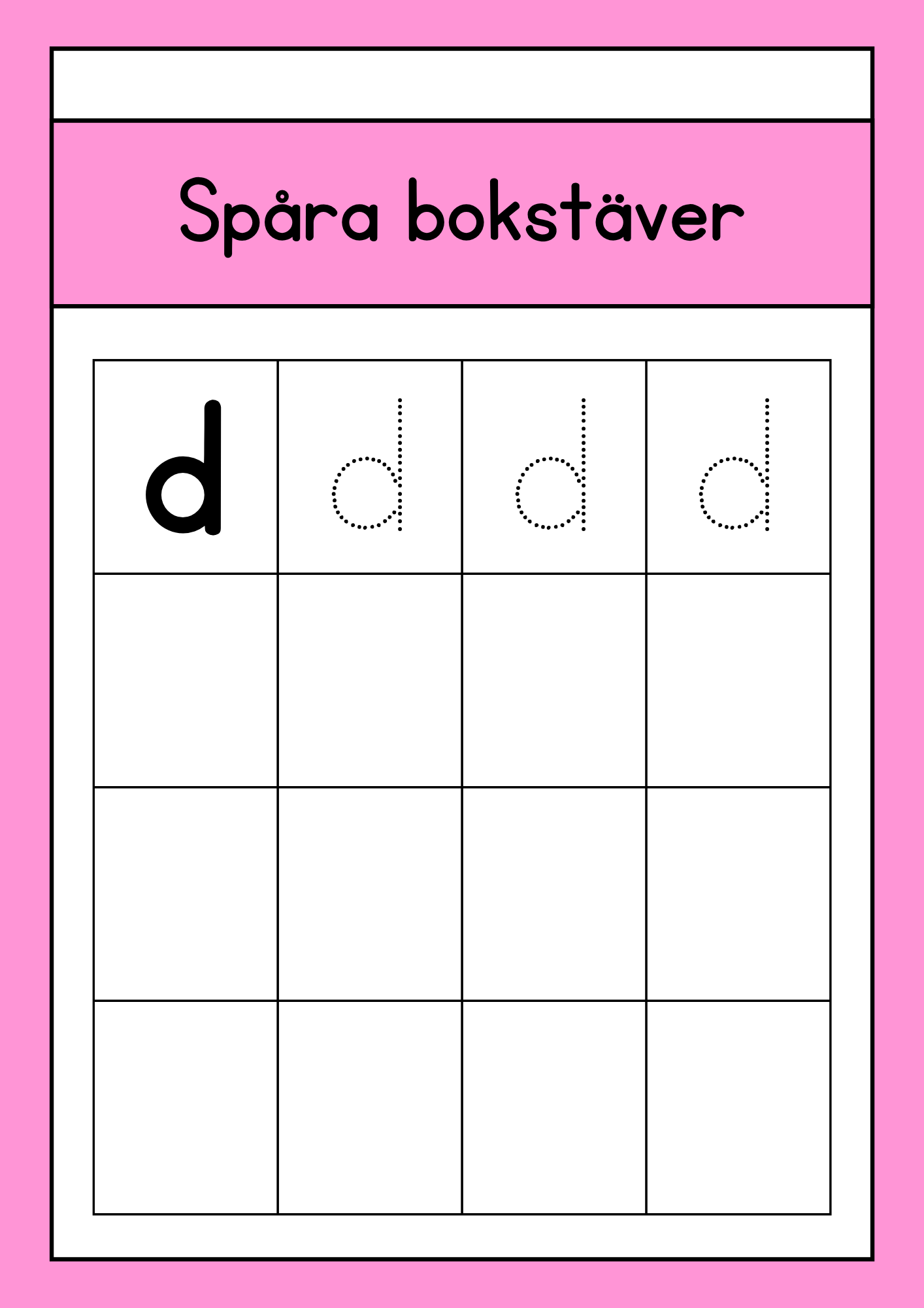 Spåra bokstäver - Gemener