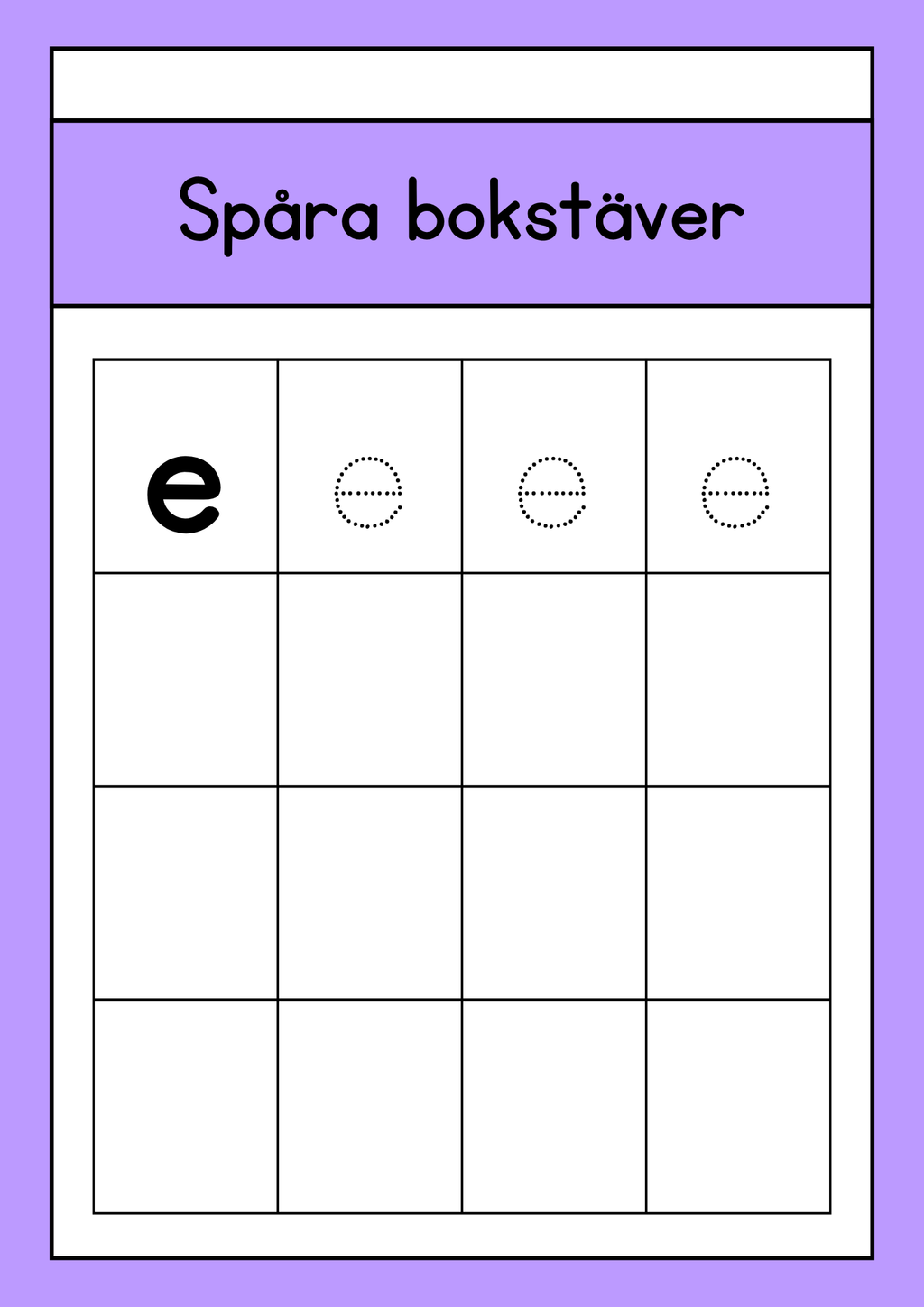 Spåra bokstäver - Gemener