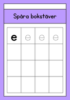 Spåra bokstäver - Gemener