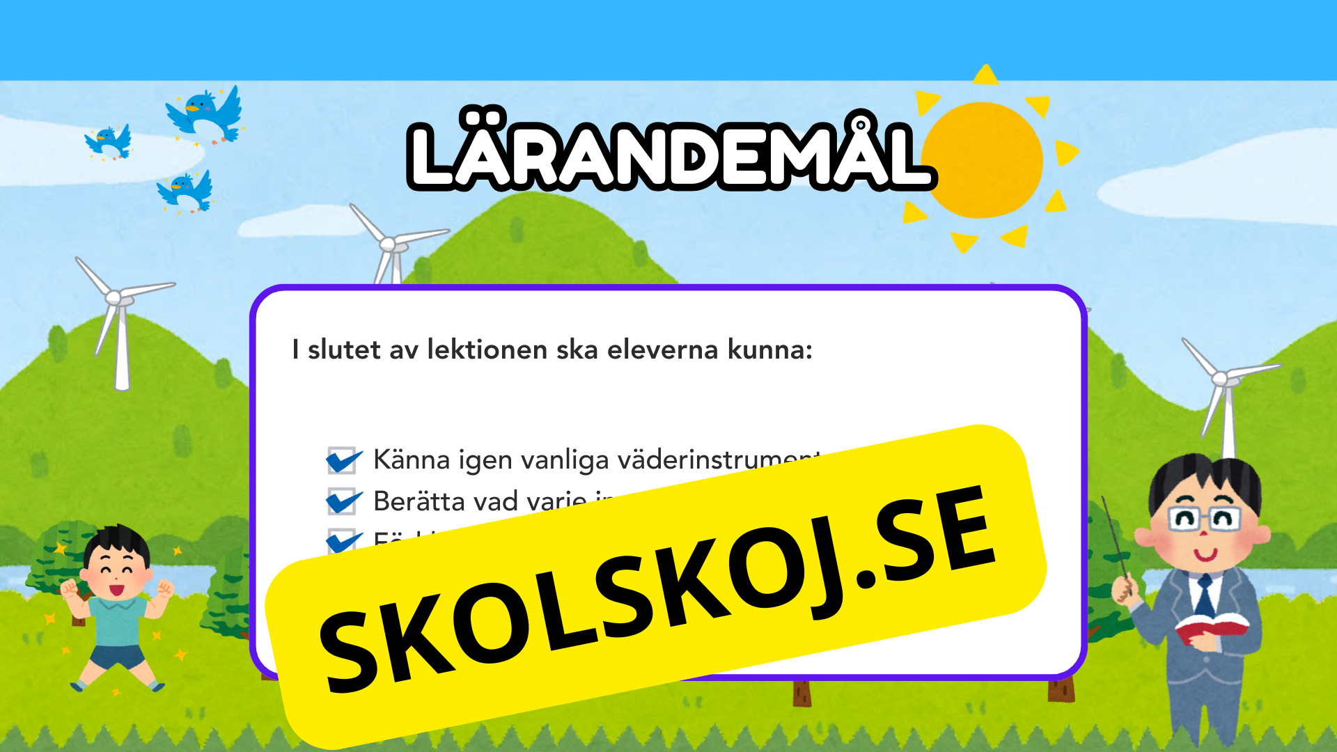 Väderdetektivernas verktyg - Presentation + frågor