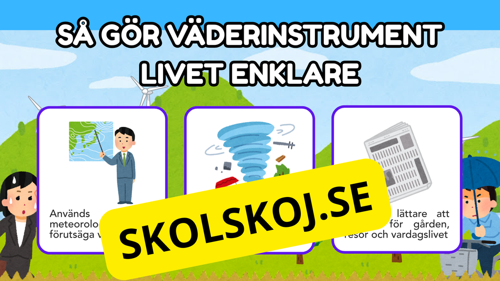Väderdetektivernas verktyg - Presentation + frågor