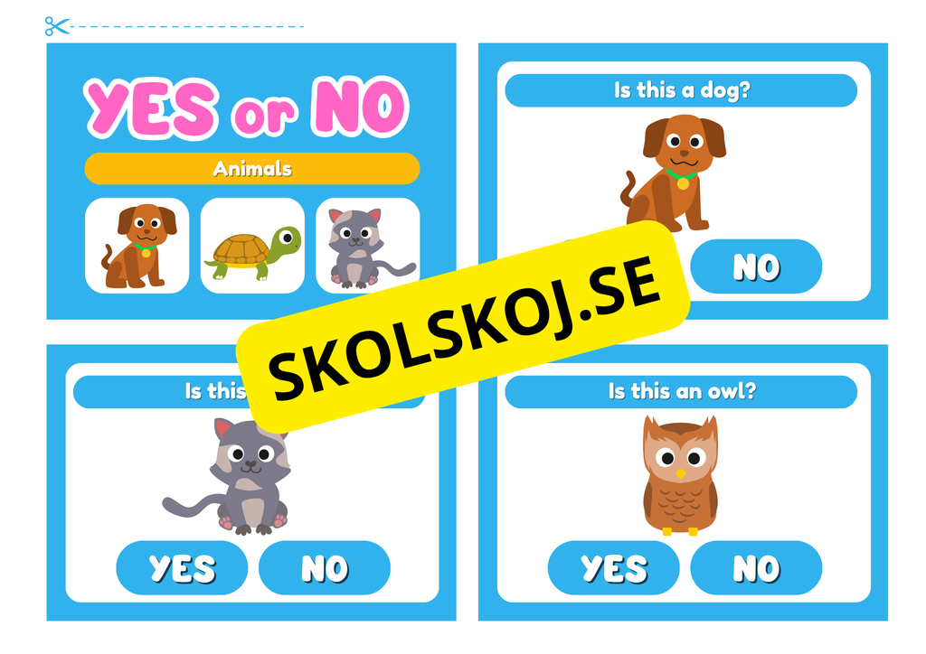 Yes or No - Djurkort